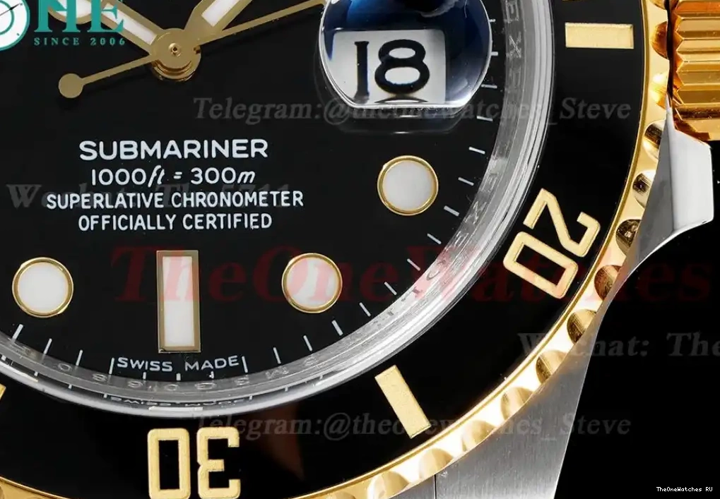 116613LN Black 40mm Wrapped SS Dot Submariner YG KF VR3135 0527
